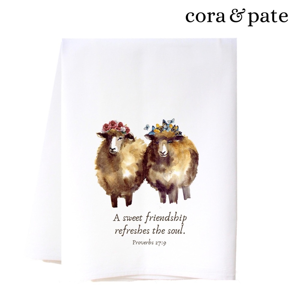 CORA & PATE SWEET FRIENDSHIP REA TOWEL